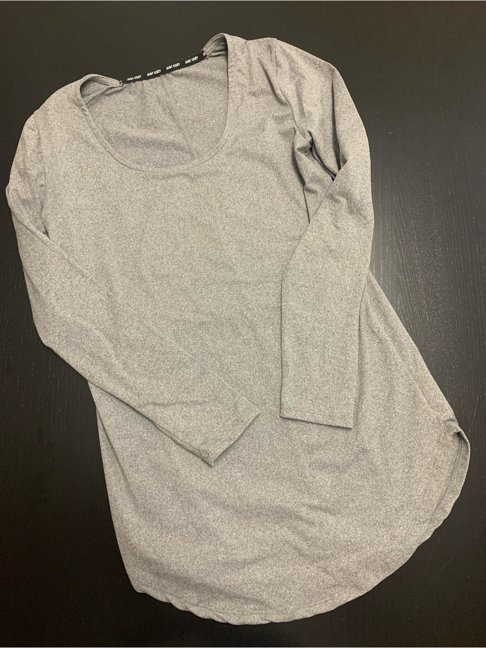Women’s XS Grey Long Sleeve Scoop Neck Tunic